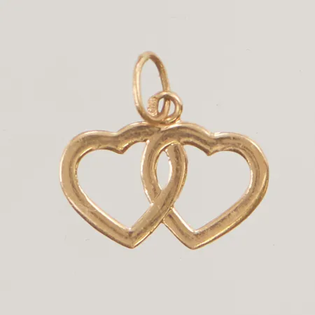 Hänge "hjärtan" 11mm 18K 0,4g.