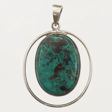 Hänge med eilatsten längd 40mm, inklusive ögla, bredd 28mm, Israel, 925/1000 silver Vikt: 8,6 g