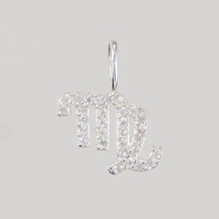 Hänge stjärntecken Jungfrun längd 13mm bredd 10mm, Glitter International Ab, 925/1000, Vikt: 0,5 g