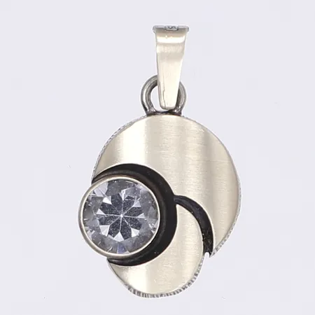 Hänge med Bergkristall tillverkare Karl Laine längd inkl ögla 25mm bredd 15mm silver 925/1000 Vikt: 2,5 g