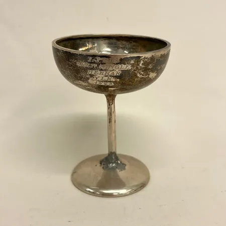 Pokal  år 1923 höjd ca 9,5cm Ø ca 7,5cm, gravyr, silver 830/1000 silver 