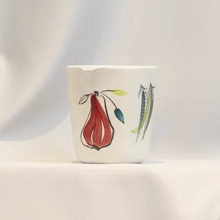 Såskanna Rörstrand Ria ungsfast höjd 10 cm 1960-tal med slitage  Skickas med paket.