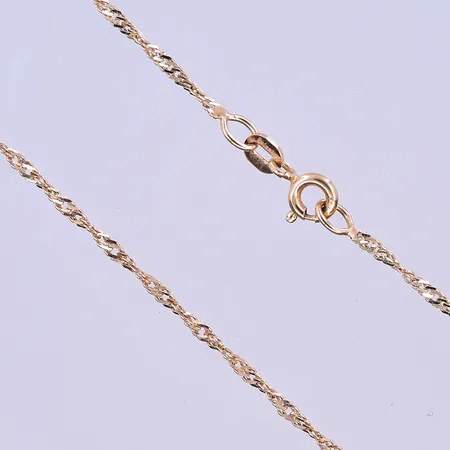 Kedja Singapore Balestra längd 42 cm, bredd 2 mm 18K. Vikt: 2,6 g