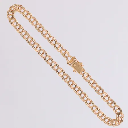 Armband Bismarck längd 22,5cm, bredd 5mm, 18K  Vikt: 9,6 g