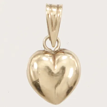 Hänge hjärta, buckligt, 9K Vikt: 0,2 g