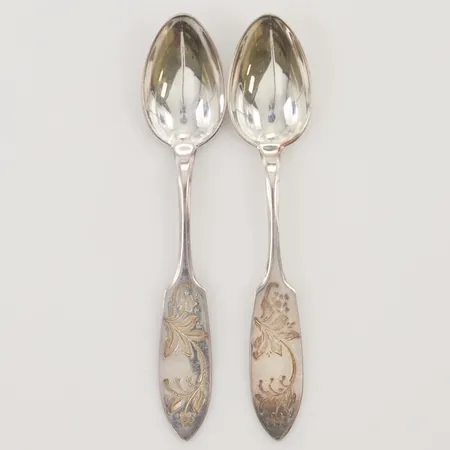 2 Kaffeskedar 12cm Tornedal 830/1000 Silver 28,9g.