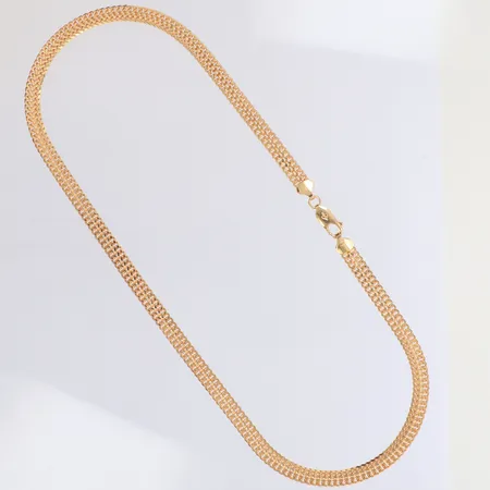 Collier Fiskben längd 45cm, bredd 5,6mm, Balestra, 18K  Vikt: 24,5 g