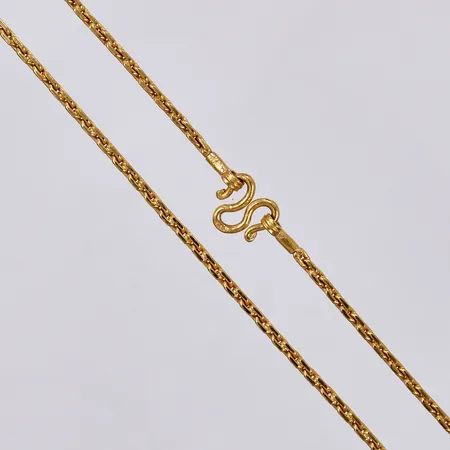 Kedja längd ca 53cm, bredd ca 3mm, 23K Vikt: 30,3 g