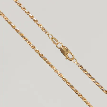 Kedja Cordell 40cm bredd 1,6mm gul/vitguld 18K 5,5g.