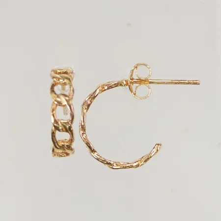 Örhängen pansar 14mm förgyllda 925/1000 Silver 1,6g.