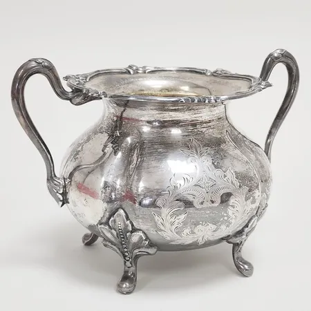 Sockerskål höjd 12cm, Guldsmedsaktiebolaget I Stockholm, år 1937, silver 830/1000 Vikt: 360,1 g