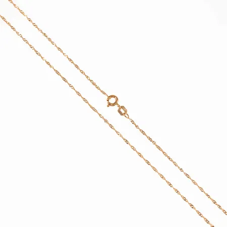 Kedja Singapore 42cm, bredd 1,2mm 18K 1,2g.