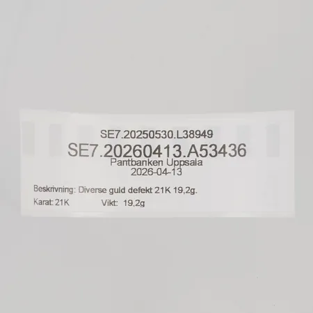 Diverse guld defekt 21K 19,2g.