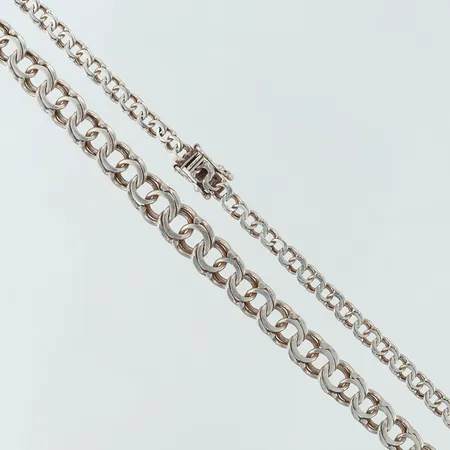 Collier doserad Bismarck längd ca 42cm, bredd 4-7,5mm, 925/1000 silver Vikt: 12,1 g