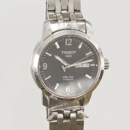 Herrur Tissot PRC200 39mm stål automatisk refnr:T014430A, dag/datum, en sprint till länken saknas.