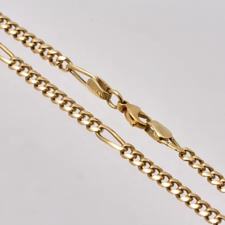 Kedja Figaro, 57,5cm, bredd 3,5mm, 14K, 19,23g.