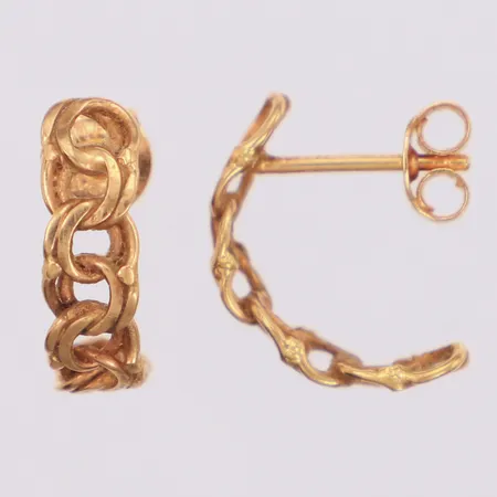 Örhängen Bismarck längd 15mm, bredd 4,5mm, 18K  Vikt: 1,7 g