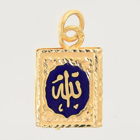 Hänge med emaljdetaljer 20x13mm 21K  Vikt: 1,9 g