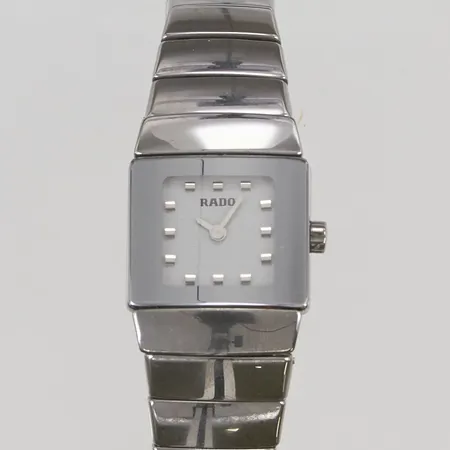 Damur Rado Diastar 20mm quartz keramisk, batteribyte krävs, går ej, extra länkbit, defekt länk vid lås.