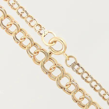 Collier doserad Bismarck Guldfynd längd 46cm bredd 3-5,5mm 18K Vikt: 7,8 g