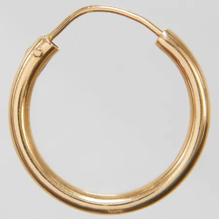 Örhänge udda creol Ø11,8mm, bredd: 2,8mm, ostämplad, 18K Vikt: 1,5 g