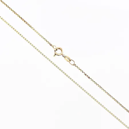 Kedja Venezia längd 36,5cm bredd 1mm, förgylld, skevheter, silver 925/1000. Vikt: 2,4 g