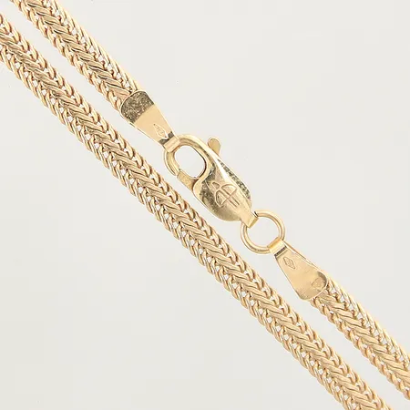 Collier Rävsvans Balestra, längd 43,5cm, bredd 2,7mm, 18K  Vikt: 7,7 g