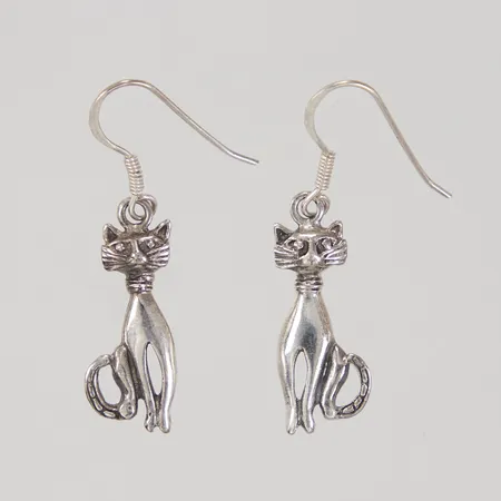 Örhängen katter längd 35mm, bredd 10mm, silver 925/1000  Vikt: 2,7 g