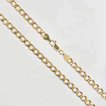 Kedja Pansar längd 51 cm, bredd 5 mm, ihåliga länkar, 9K. Vikt: 7,9 g