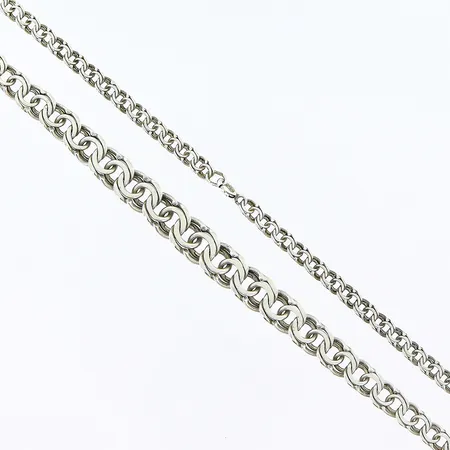 Collier Bismarck längd 43,5cm doserad bredd 5-11mm, silver 925/1000 Vikt: 25,5 g