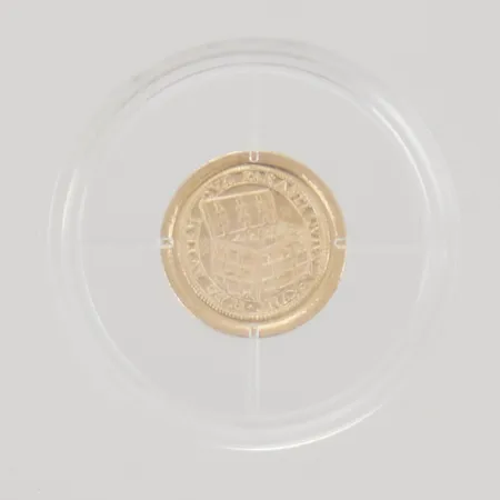 Guldplakett "Europa" 11mm etui certifikat, 14K 0,5g.