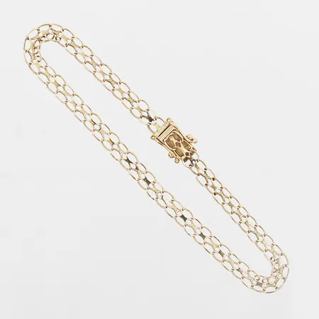 Armband X-länk, längd: 20cm, bredd: 4,5mm, Clareus Guldsmeds AB, Furusund, 18K Vikt: 4 g