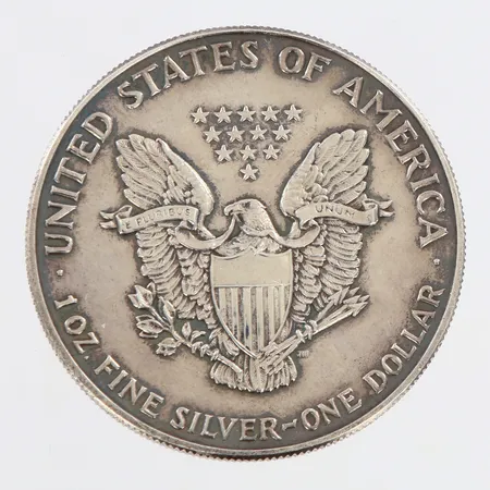 Silvermynt  American Eagle Ø41mm,  1992 silver 999/1000 Vikt: 31,3 g