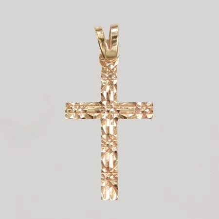 Hänge kors längd 24mm bredd 12mm, 18K, Vikt: 0,6 g
