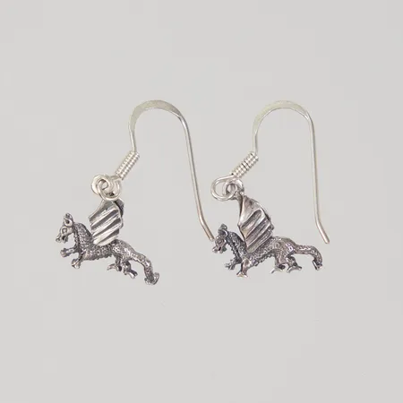 Örhängen drakar längd 30mm, bredd 15mm, silver 925/1000  Vikt: 2 g