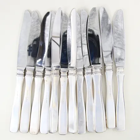 13 bordsknivar Uppsala 21cm MEMA silver 830/1000 Vikt: 945,5 g