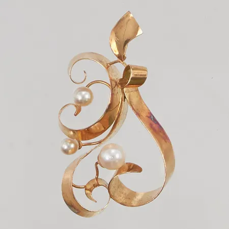 Hänge 35mm odlade pärlor, 18K 3,8g.