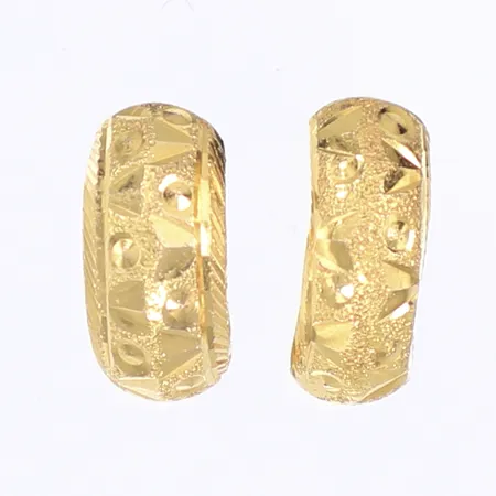 Ett par örhängen bredd 44mm 21K Vikt: 1,3 g