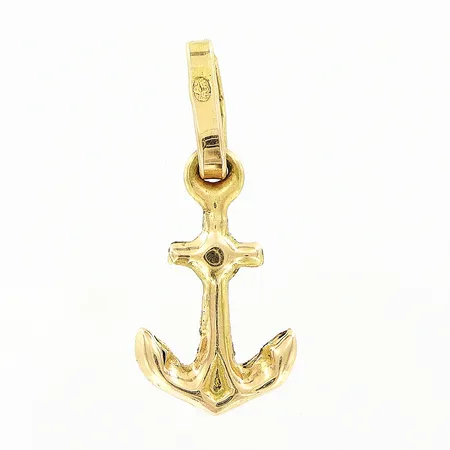 Hänge ankare längd 17mm bredd 8mm ihålig 18K.  Vikt: 0,5 g