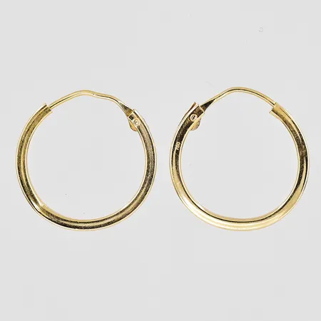 Örhängen Ø 15mm 18K Vikt: 0,7 g