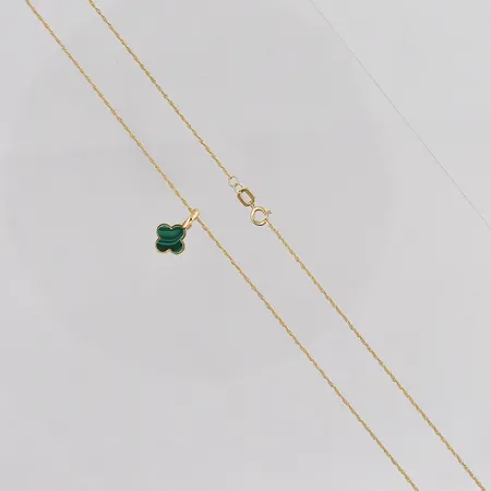 Kedja Singapore längd 50cm bredd 0,8mm, hänge Ø ca 7,5mm, OBS! ej märkesdesign 18K Vikt: 1,3 g