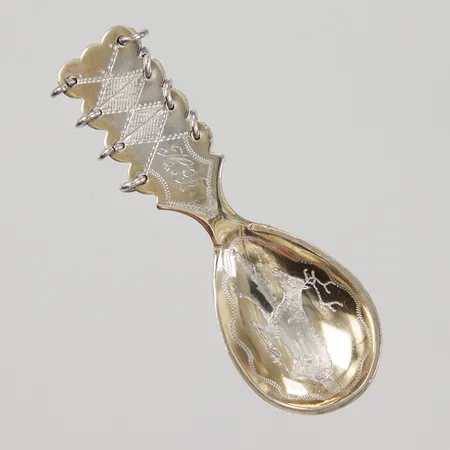 Brosch Same längd 56mm bredd ca 19mm, gravyr, Lindbäck Eric år 1946, 830/1000,  Vikt: 8,3 g