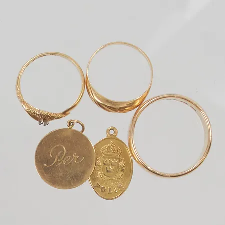 Diverse guld defekt/gravyr 18K 16,6g.