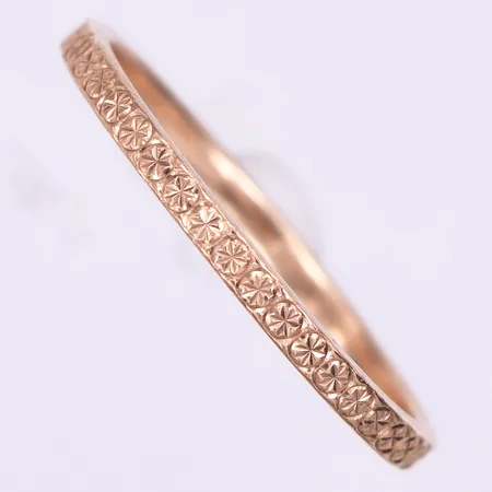 Ring mönstrad,storlek 20 ¼ mm,bredd 2 mm,9k. Vikt: 2 g