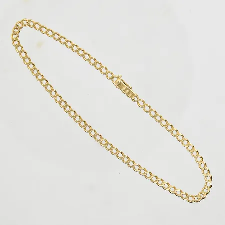 Armband Pansar längd 21½ cm, bredd 3 mm, trögt lås, ihåliga länkar, 18K. Vikt: 6,3 g