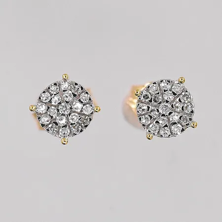 Örhängen med vita stenar Guldfynd Ø 5,4mm 18K Vikt: 1,4 g