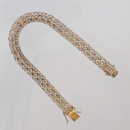 Armband X-länk med stav 18xm bredd 8mm SSÄ 18K Vikt: 10,3 g