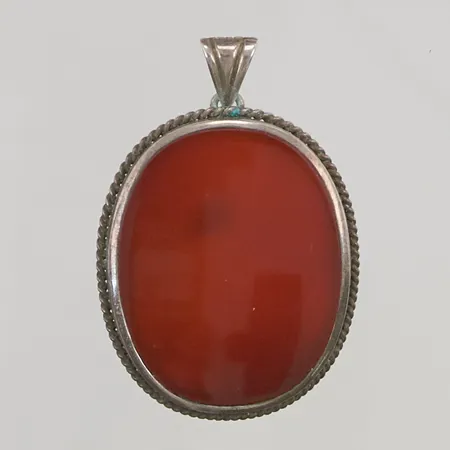 Hänge karneol 31x27mm 830/1000 Silver 10,3g.