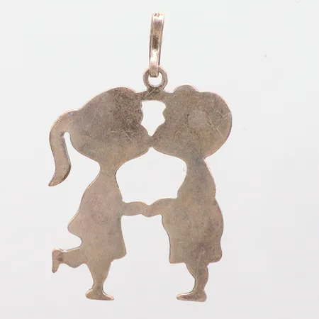 Hänge längd 5cm, bredd 3cm, ostämplat, Silver. Vikt: 4,4 g