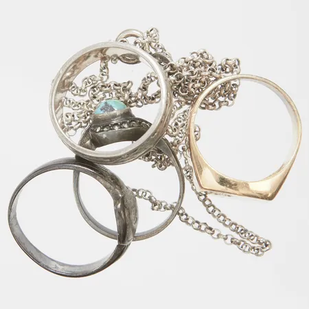 Diverse silver defekta silver 830/1000 Vikt: 15,8 g